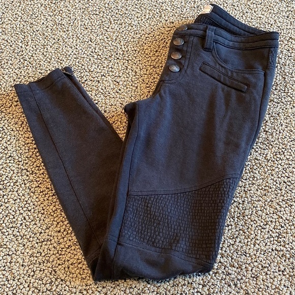 Free People Button Fly Skinny Pants Women’s Size 25 w/ Ankle Zippers - Picture 1 of 8